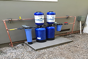 Whole house water filter installation in Glendale with Twins Plumbing